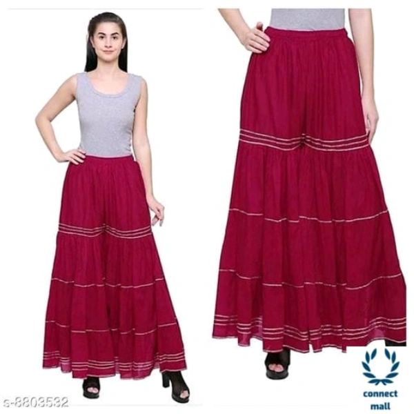 Jivika Refined Sharara - Free Size, Maroon, Rayon, Pack of : 1